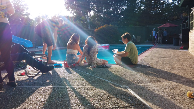 Tyler by the pool